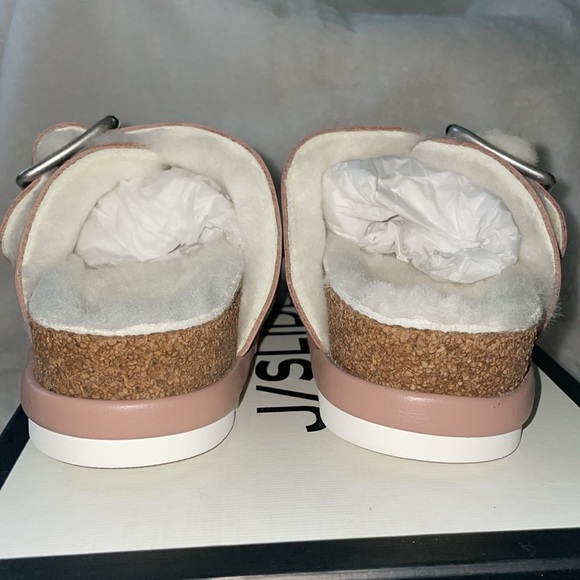NWT J/SLIDES LYNX Rose Leather Sandal - Picture 11 of 15